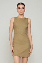 Picture of Linen dress with back fastening