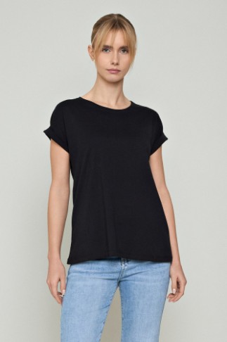 Εικόνα της Βαμβακερό t-shirt με ρεβέρ