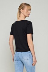 Picture of Cotton blouse with V neckline