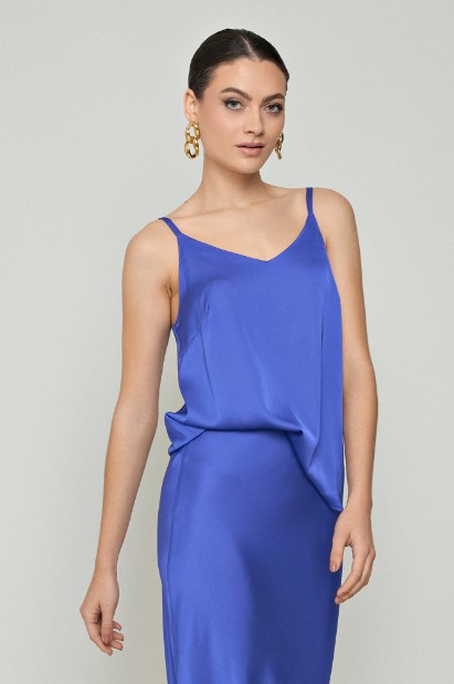 Picture of V-neck blouse with thin straps