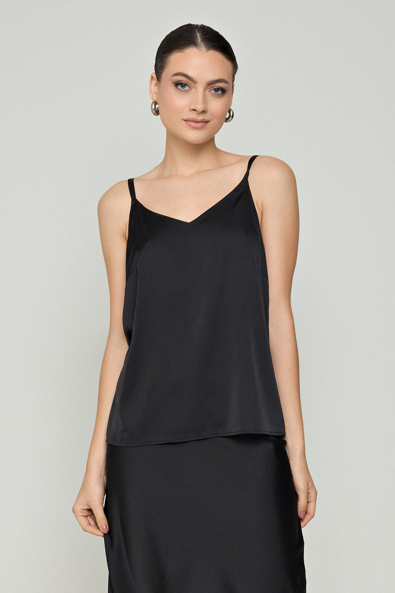 Picture of V-neck blouse with thin straps