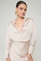 Picture of Loose basic satin shirt