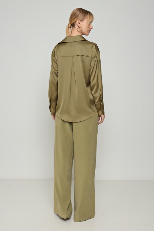 Picture of Loose basic satin shirt