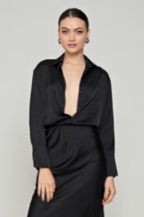 Picture of Loose basic satin shirt