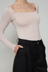 Picture of Bamboo blouse with square neckline