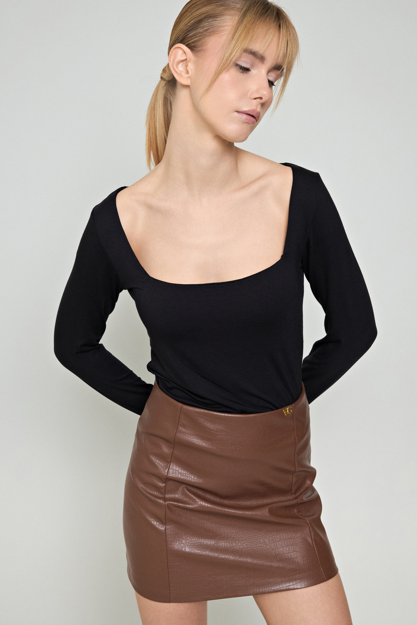 Picture of Bamboo blouse with square neckline