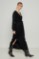 Picture of V-neck knit dress with opening