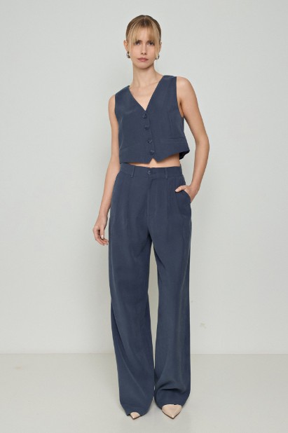 Picture of Loose-fitting fabric trousers