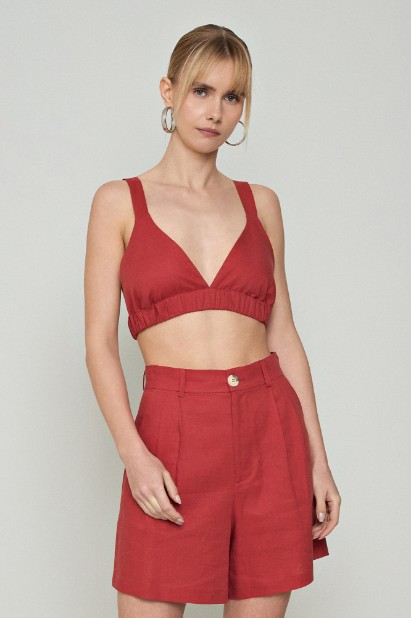 Picture of Crop top linen with elastic