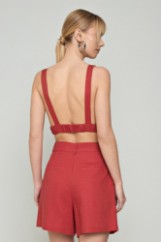 Picture of Crop top linen with elastic