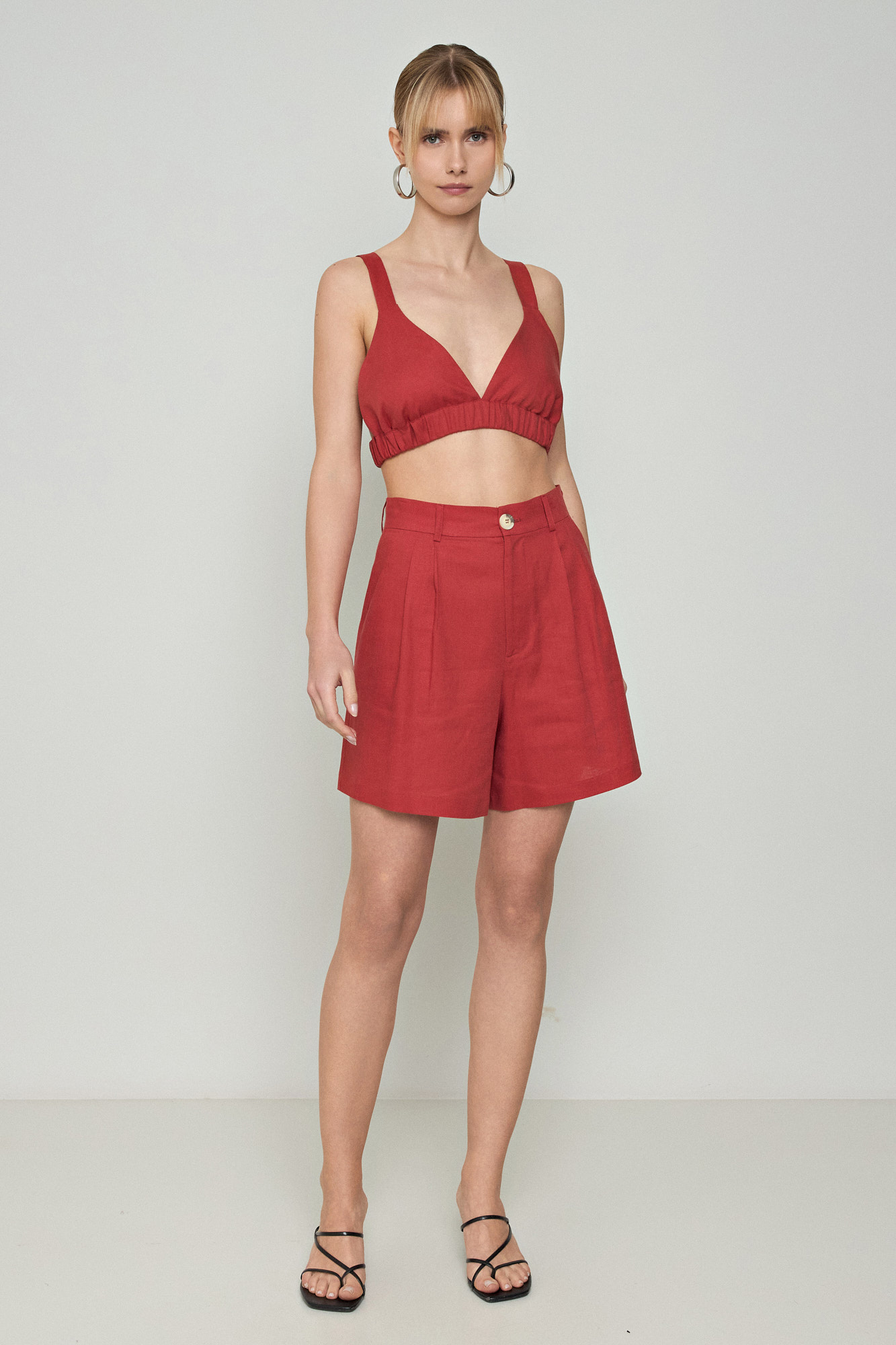 Picture of Crop top linen with elastic