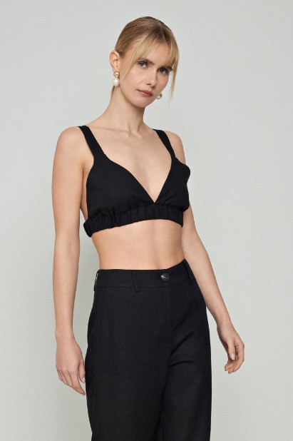 Picture of Crop top linen with elastic