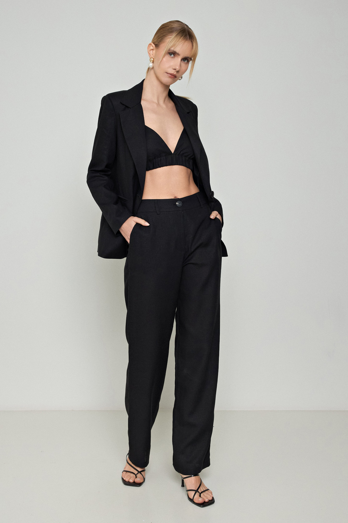 Picture of Crop top linen with elastic
