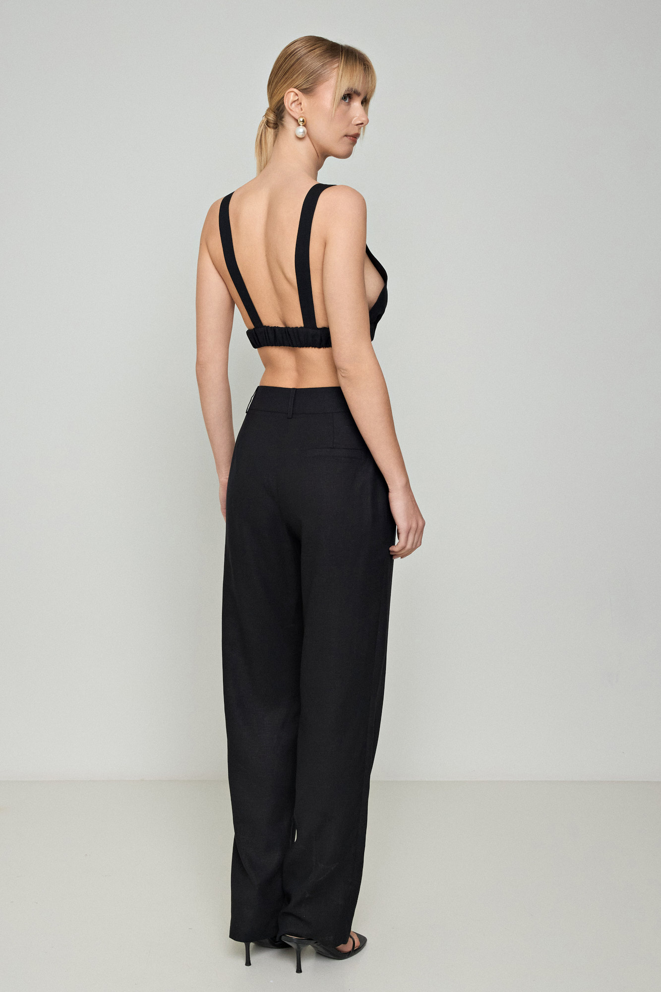 Picture of Crop top linen with elastic