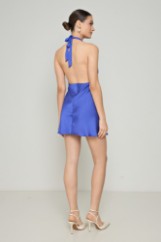 Picture of Mini halter satin dress