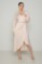 Picture of Printed wrap satin dress