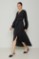 Picture of Printed wrap satin dress