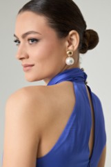 Εικόνα της Φόρεμα halter μάξι σατινέ