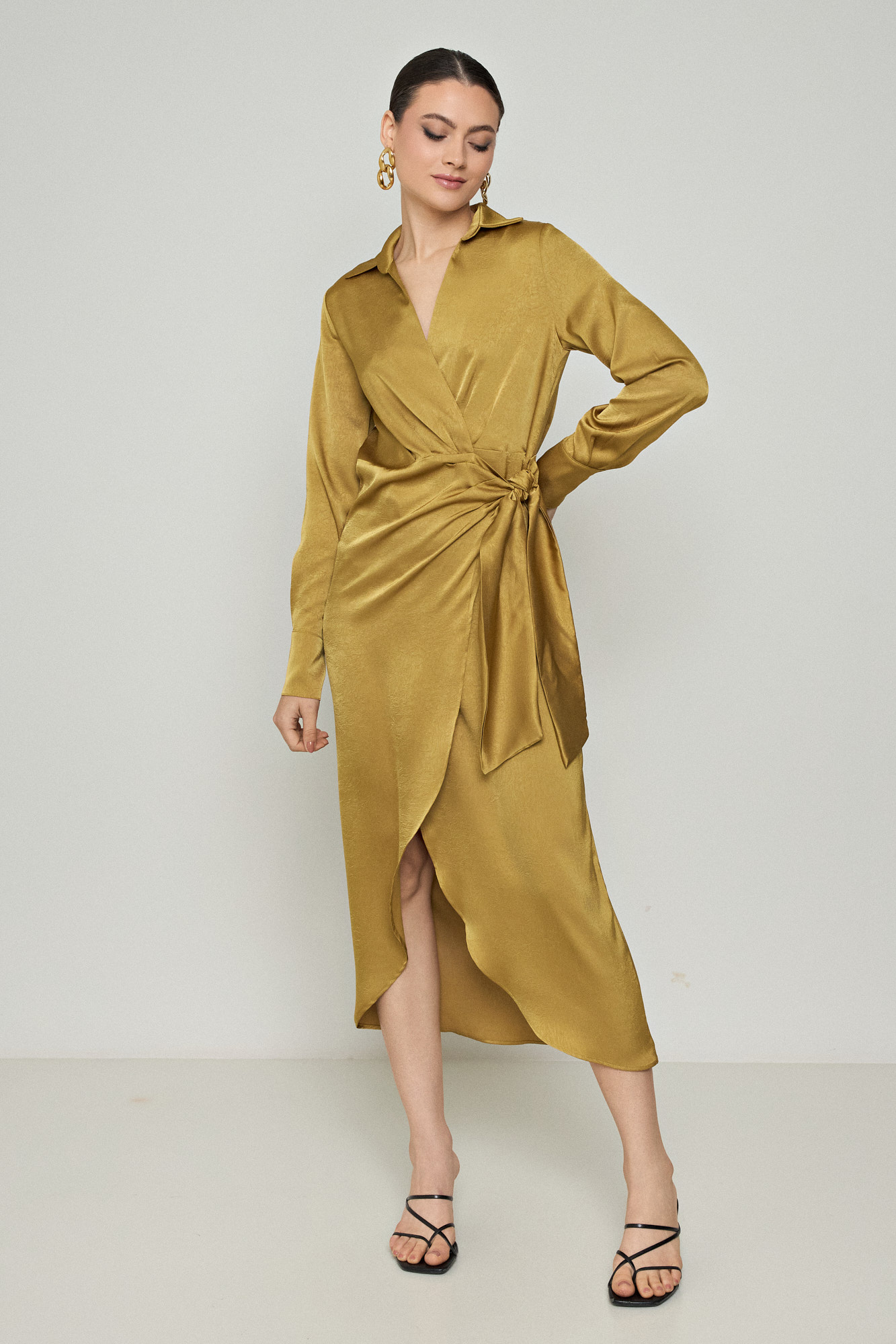 Picture of Printed satin dress