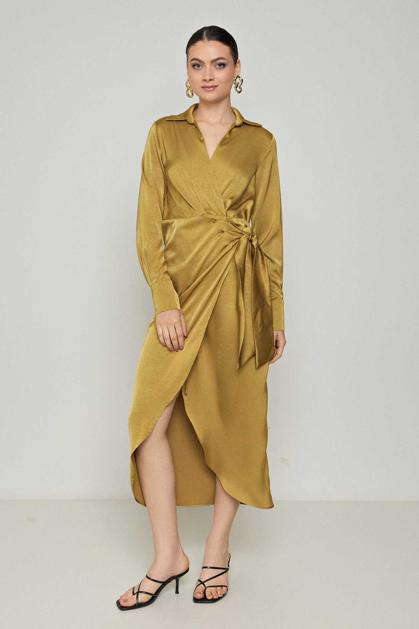 Picture of Printed satin dress