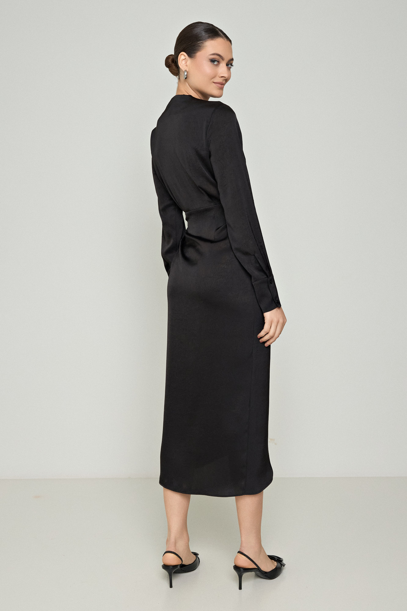 Picture of Printed satin dress