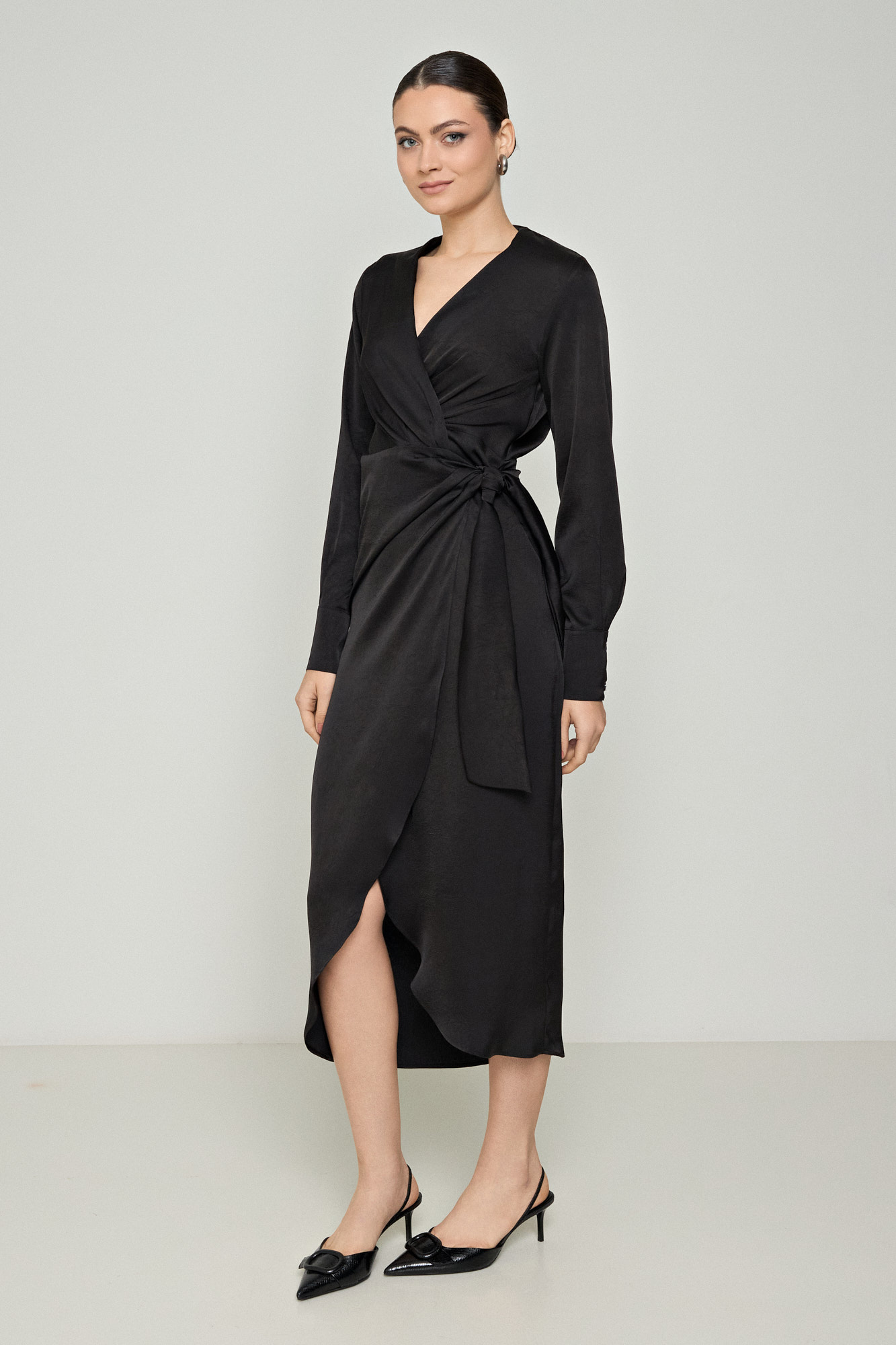 Picture of Printed satin dress