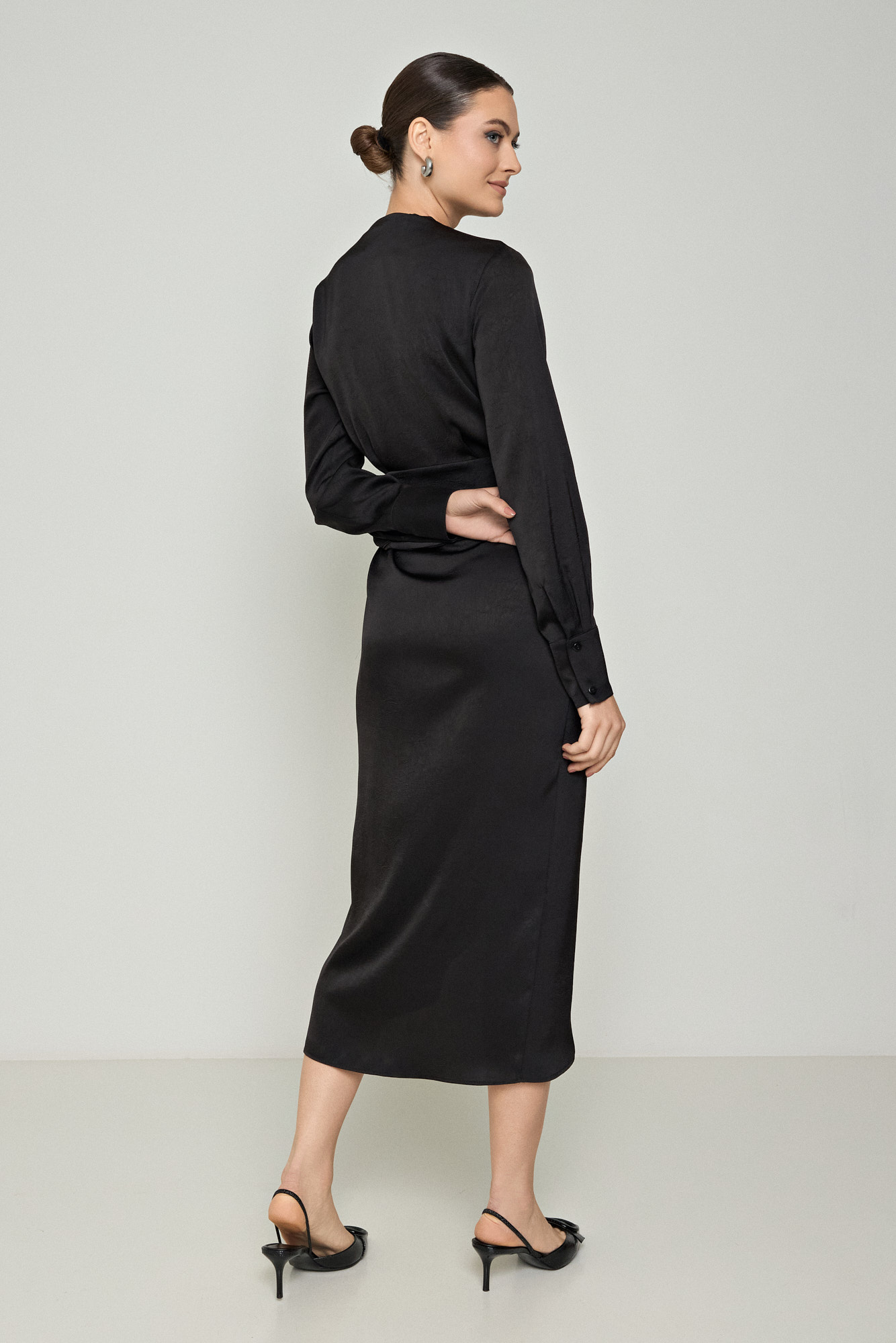 Picture of Printed satin dress