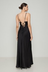 Picture of Backless draped satin dress