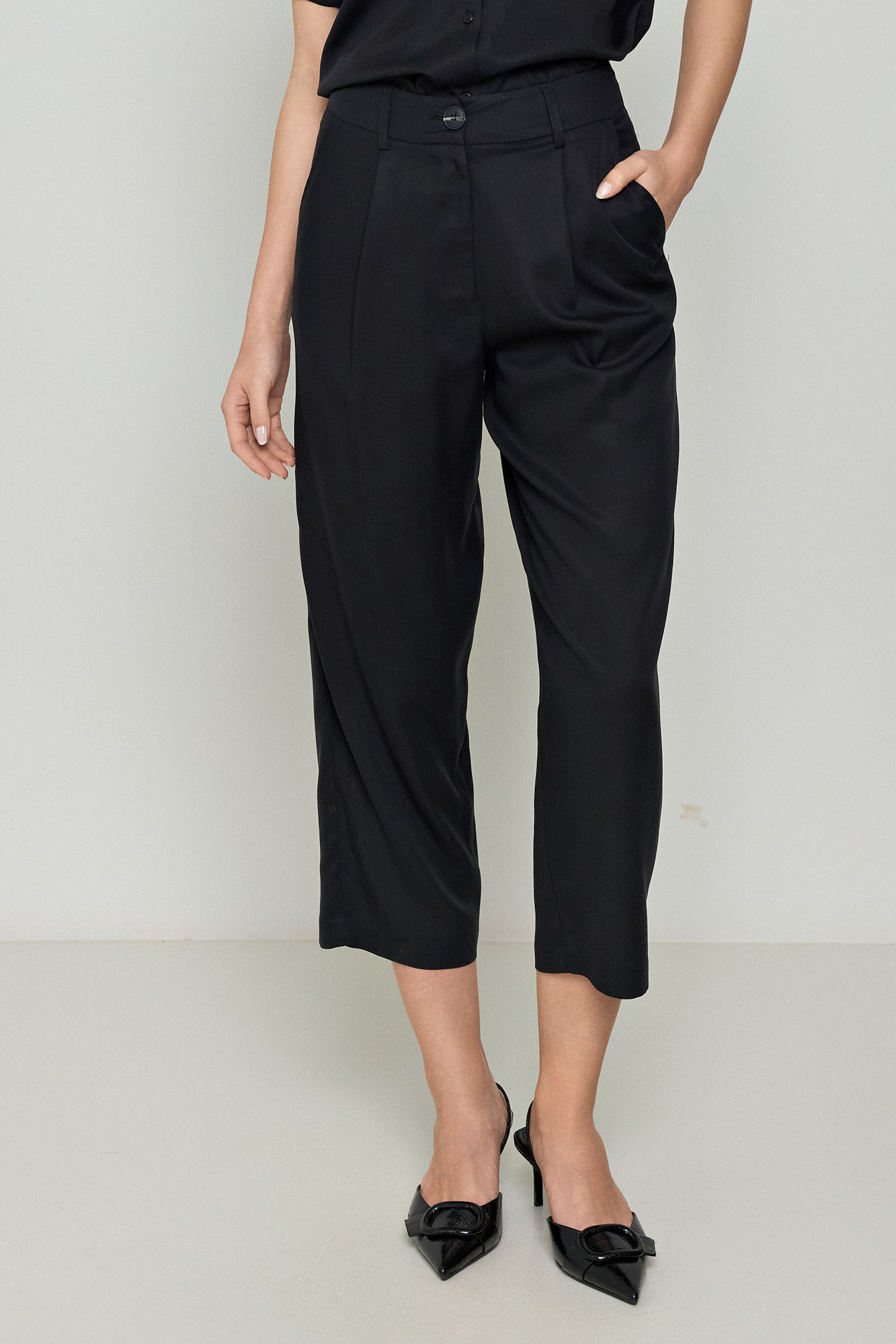 Picture of Lyocell Eco buggy pants with pleats