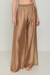 Εικόνα της Παντελόνα wide leg Lyocell Eco με διαφάνεια