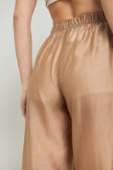 Εικόνα της Παντελόνα wide leg Lyocell Eco με διαφάνεια