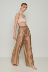 Εικόνα της Παντελόνα wide leg Lyocell Eco με διαφάνεια