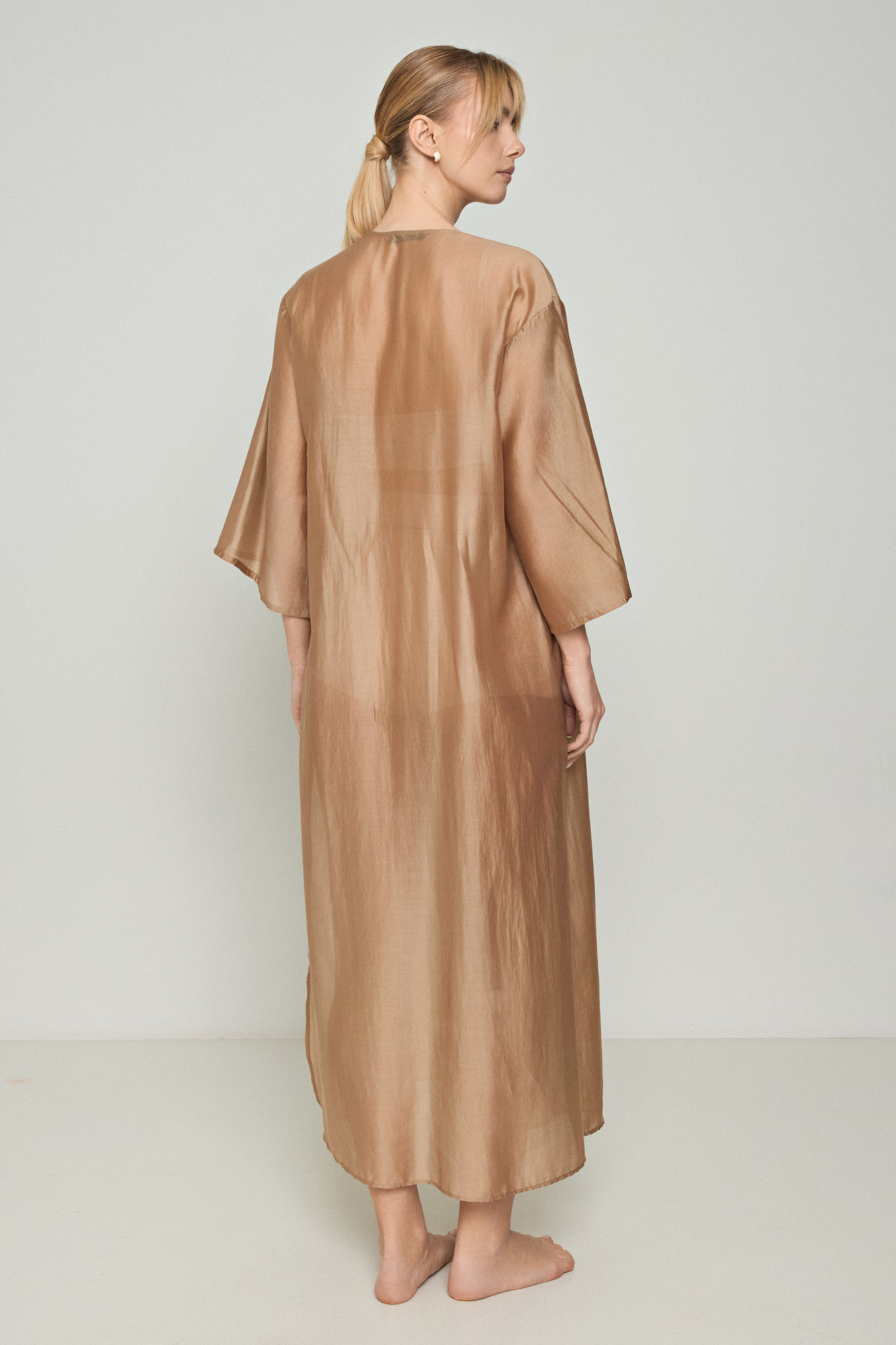 Picture of See-through Lyocell Eco maxi kimono
