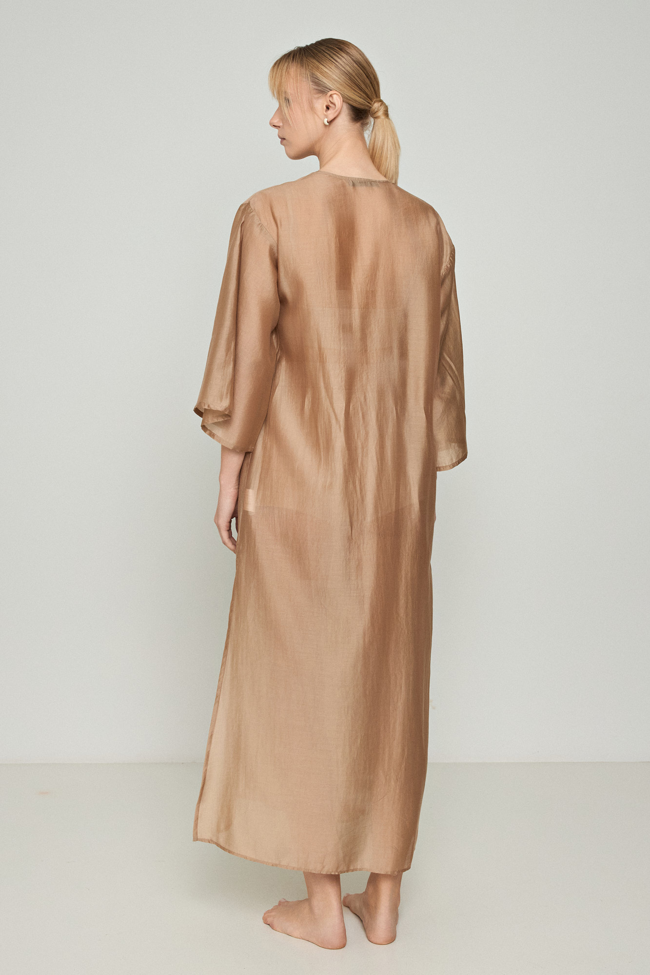 Picture of See-through Lyocell Eco maxi kimono