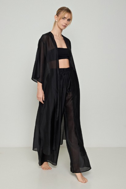 Picture of See-through Lyocell Eco maxi kimono