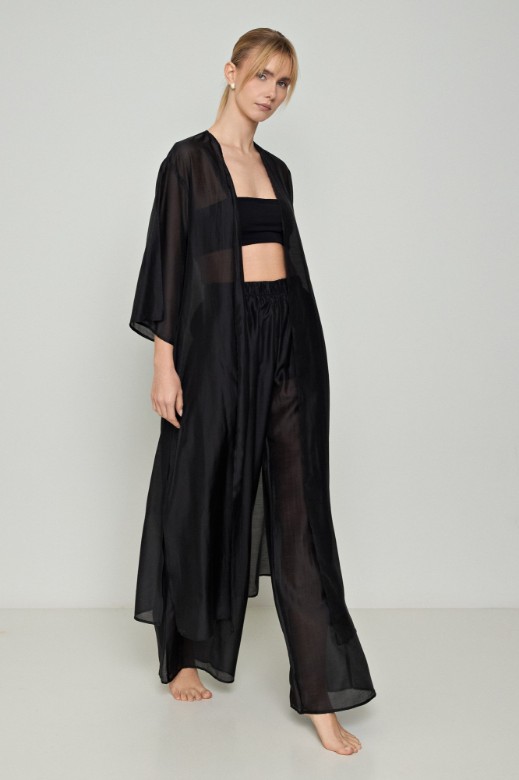 Picture of See-through Lyocell Eco maxi kimono