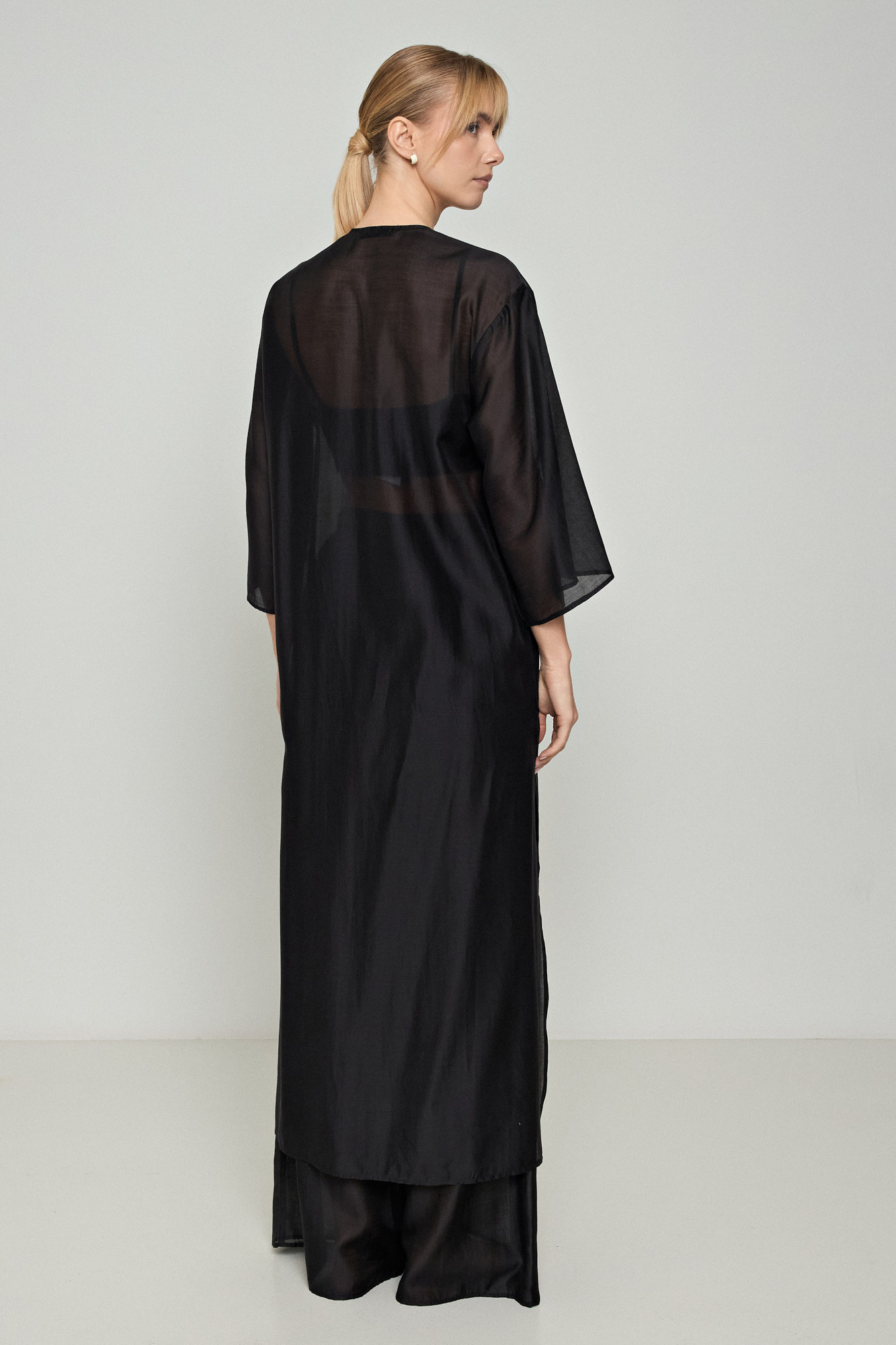 Picture of See-through Lyocell Eco maxi kimono