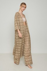 Picture of See-through lace maxi kimono