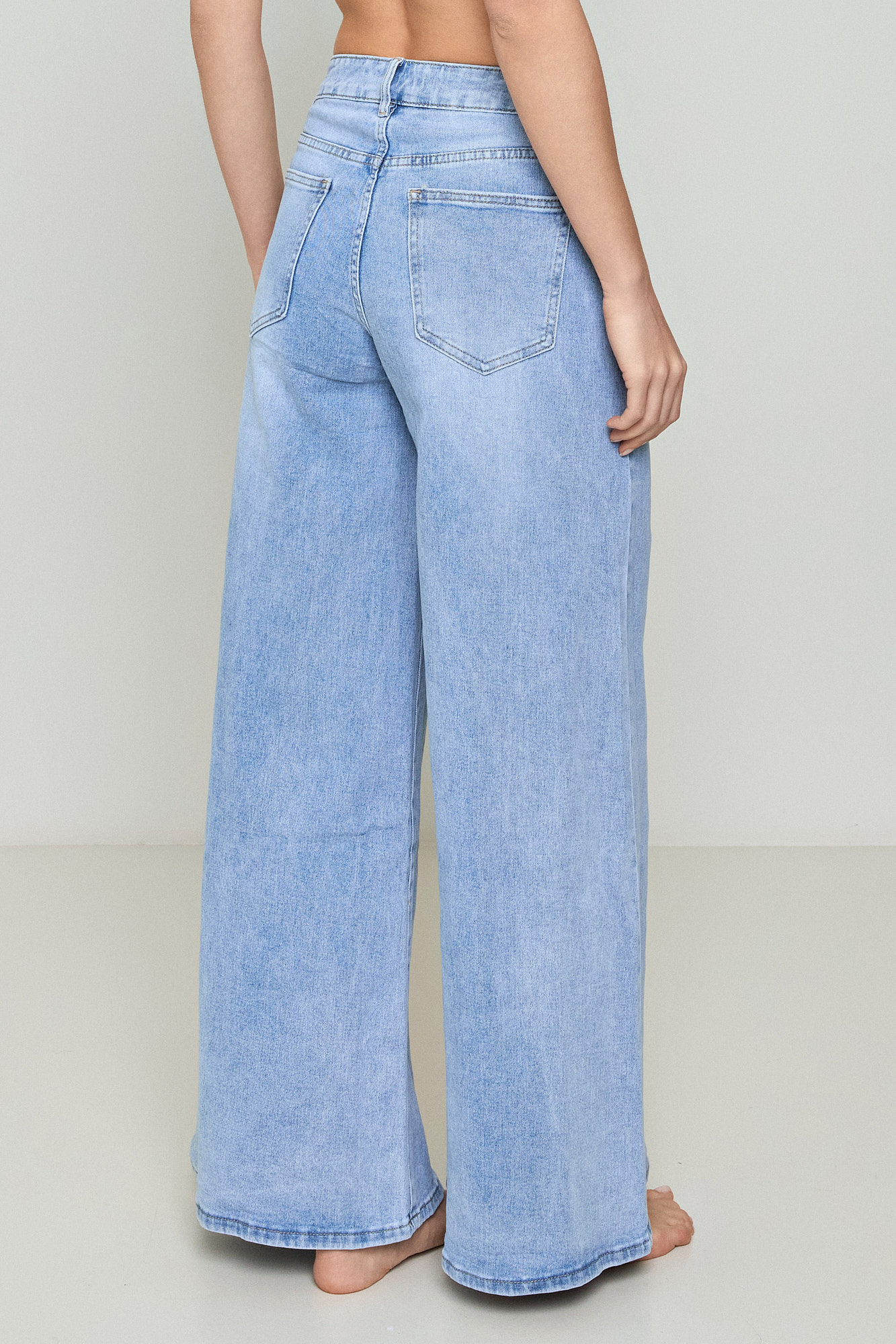 Εικόνα της Τζιν παντελόνα wide leg