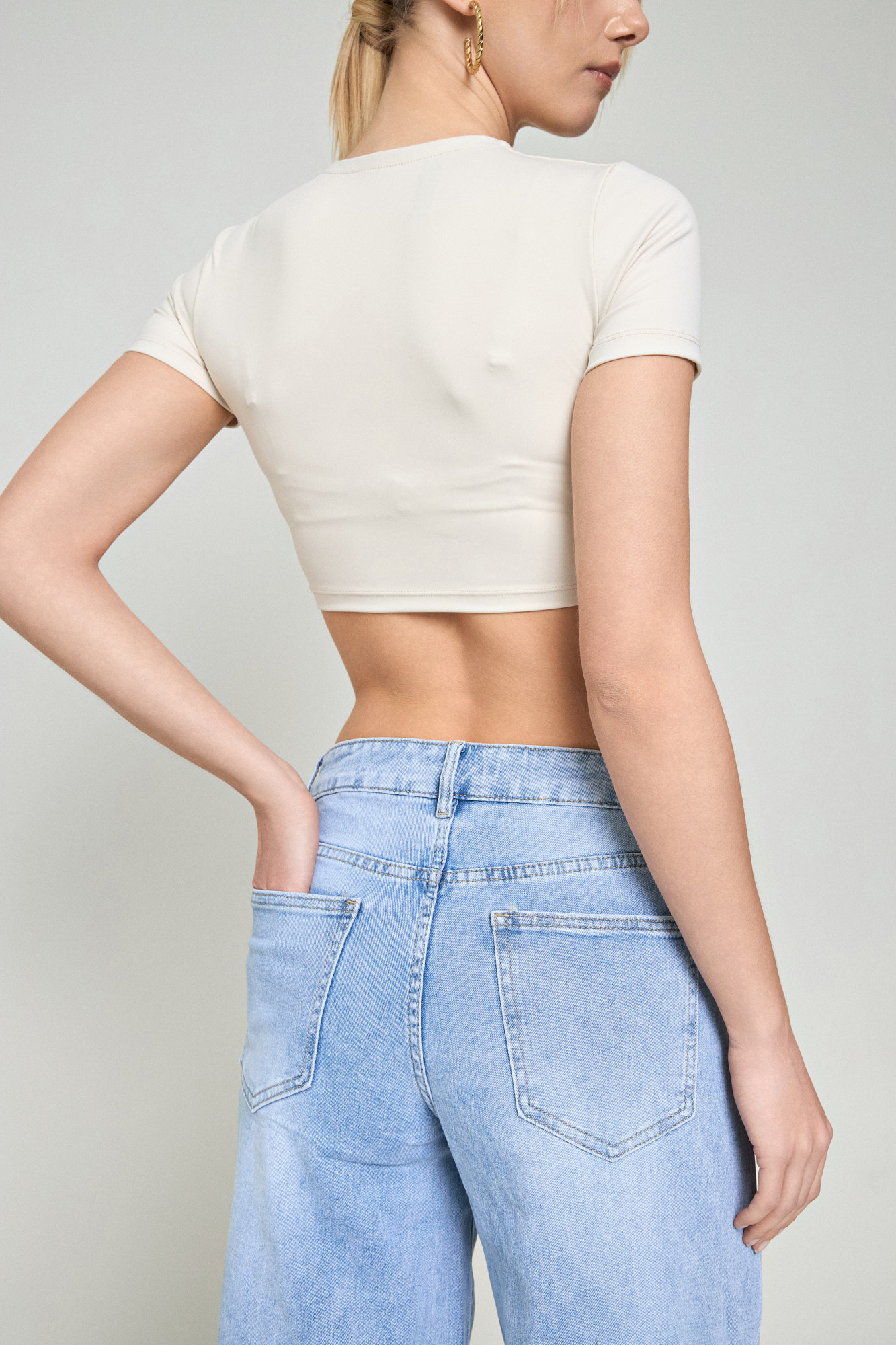 Εικόνα της Τζιν παντελόνα wide leg