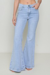 Picture of High-waisted bell-bottom jeans