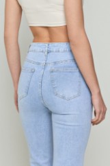 Picture of High-waisted bell-bottom jeans