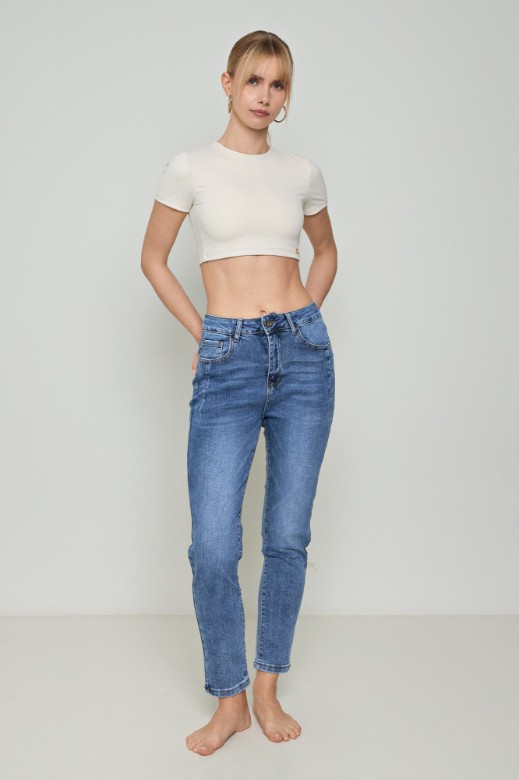 Picture of High-waisted mom fit  jeans