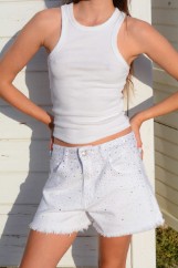 Picture of Denim shorts with rhinestones