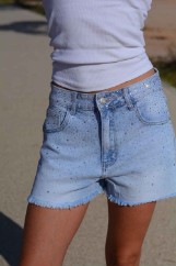 Picture of Denim shorts with rhinestones