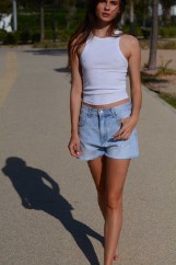 Picture of Denim shorts with rhinestones