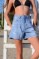 Picture of Loose denim shorts with rips