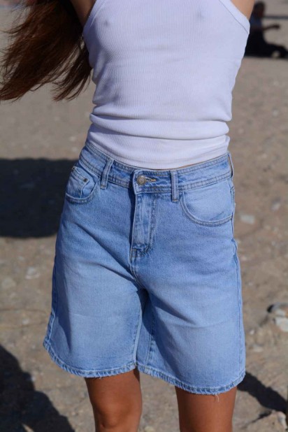 Picture of Washed denim shorts