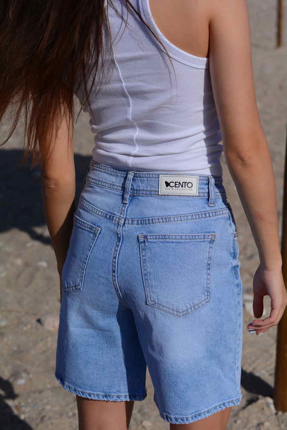 Picture of Washed denim shorts