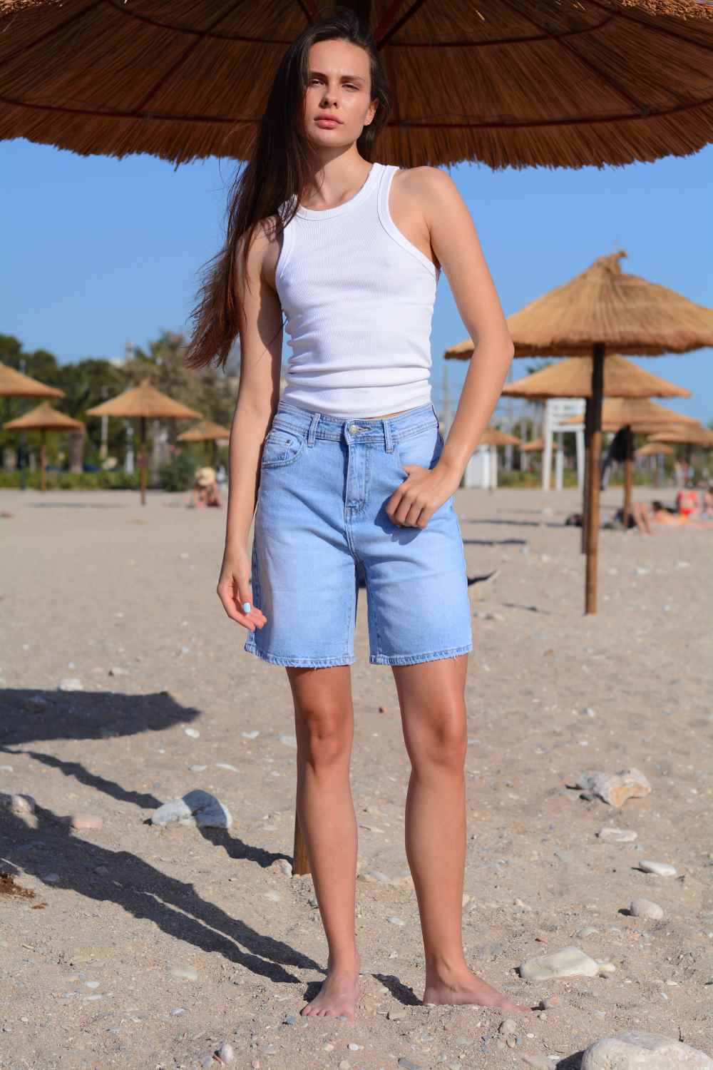 Picture of Washed denim shorts